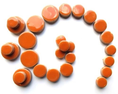 Keramiek rond   h6 popsicle orange