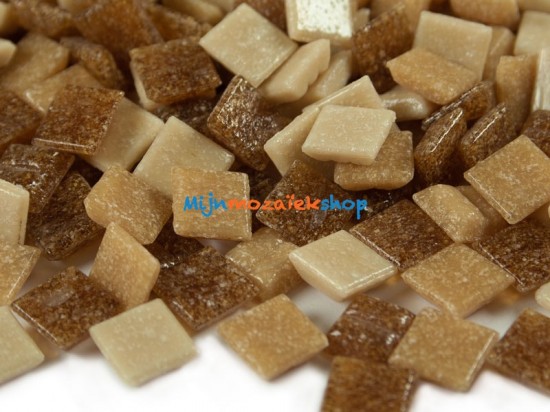 Mozaiek steentjes 1 cm - mix bruin