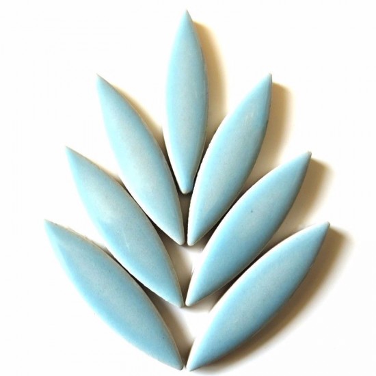 Keramiek mozaïeksteentje Bloemblad XL – azure blauw