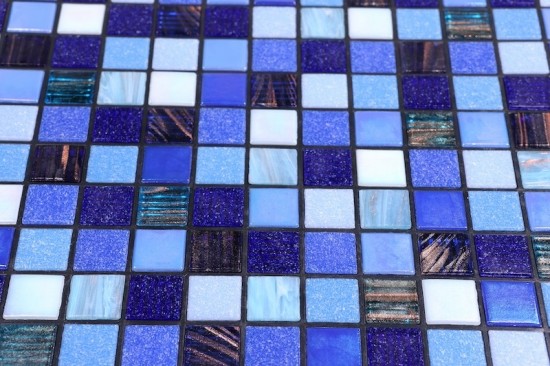 Luxe mix 2 cm   oceaan blauw