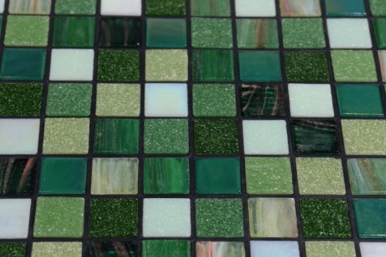 Glasmozaïek Luxe mix 2 cm - regenwoud