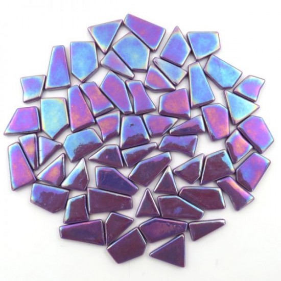 Mozaïek Glas Puzzelstukjes - parelmoer magenta