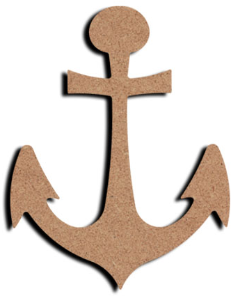 MDF figuur - anker (15 cm)
