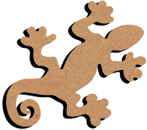 MDF gecko (15 cm)