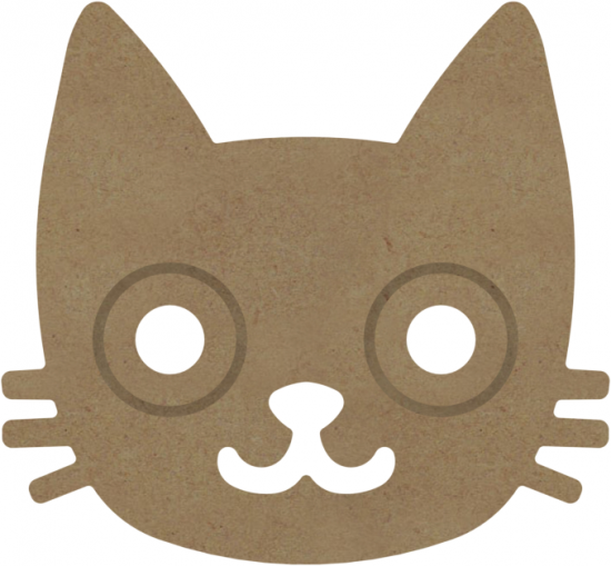 MDF kattenkop (26 cm)