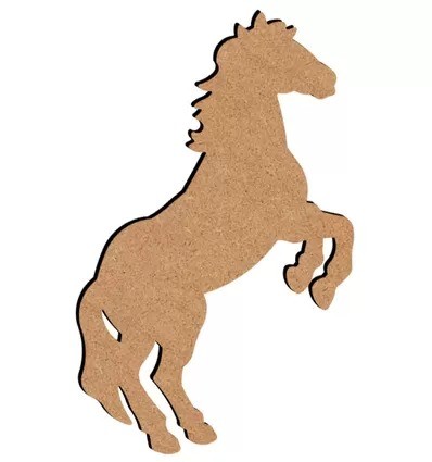 MDF steigerend paard (26 cm)