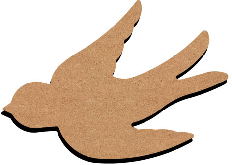 MDF zwaluw (15 cm)