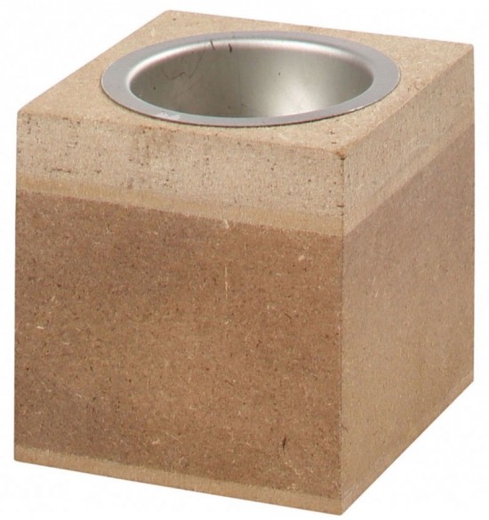 Mdf waxinelichthouder 6x6x6