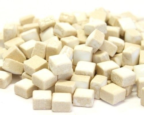 Micro (5 mm) keramiek mozaïek steentjes - wit