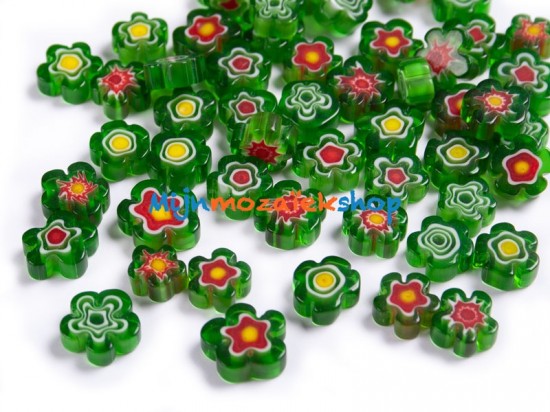 Millefiori flower mix green