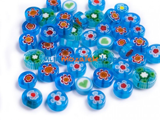 Millefiori mix aqua 0