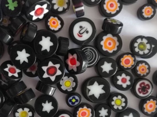 Millefiori mix zwart