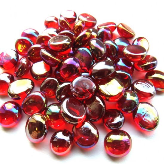 Mini glasparels   4365 rood diamant