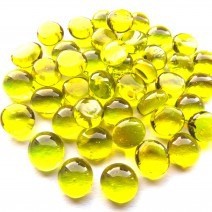 Mini glasparels (nuggets/gems) - geel kristal