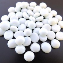 Mini glasparels (nuggets/gems) - wit marmer