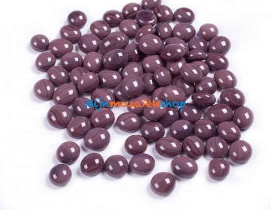 Mini glasparels (nuggets/gems) - pruim marmer