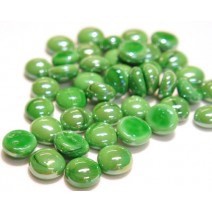 Mini glasparels (nuggets/gems) - groen opaal