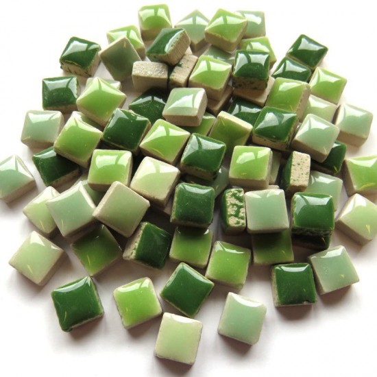 Kermiek mozaieksteentjes 10 mm - weide groen