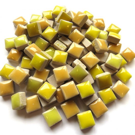 Mini squares kermiek   mix sunflower yellow 0
