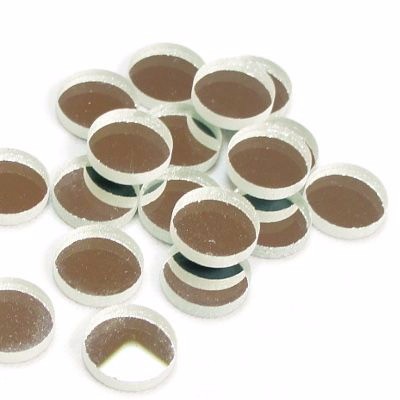 Spiegelglas mozaïeksteentjes 20 mm rond - zilver