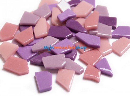 glas mozaiek puzzelsteentjes wilde bloemen mix