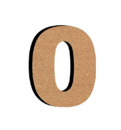 MDF Cijfer 0 (8 cm)
