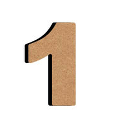 MDF Cijfer 1 (8 cm)