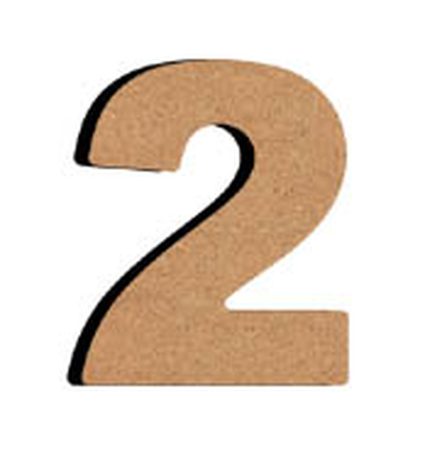 MDF Cijfer 2 (8 cm)