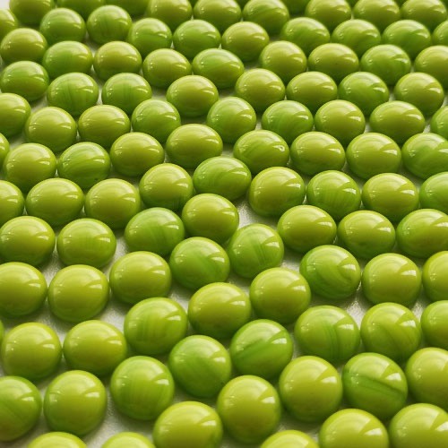 Mini glasparels (nuggets/gems) - limoen groen marmer