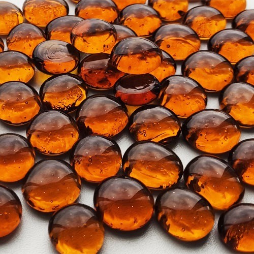 Glasparels (nuggets/gems) - amber kristal