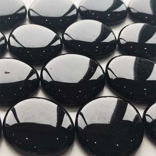 Glasparels XL (nuggets/gems) - zwart marmer