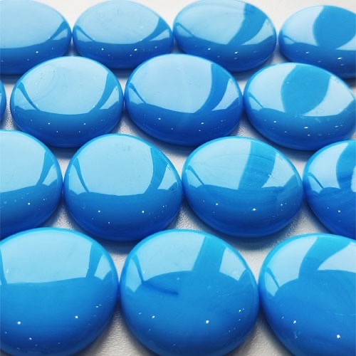 Glasparels XL (nuggets/gems) - turquoise marmer