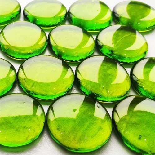 Glasparels XL (nuggets/gems) - limoen groen kristal