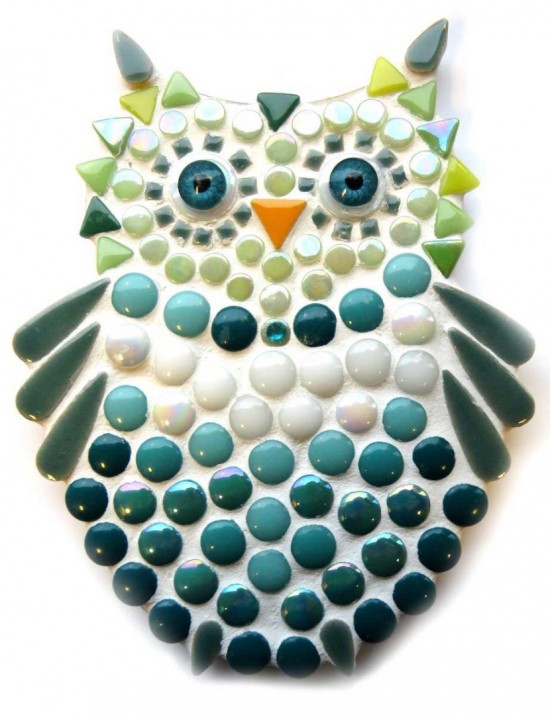 DIY Mozaïekpakket – Uil teal