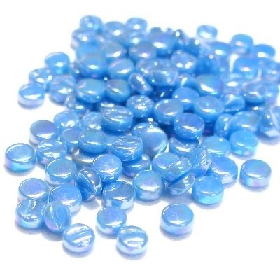 Parelmoer dots 8 mm   065p lake blue