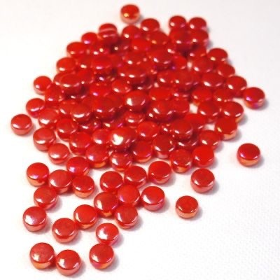 Parelmoer dots 8 mm   106p watermelon