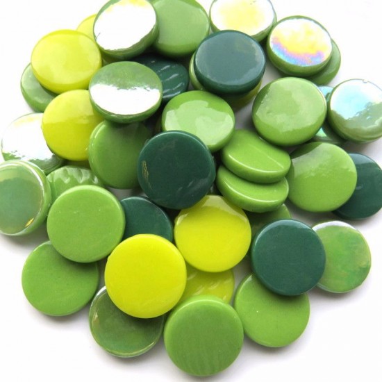 Penny 18 mm   mix green snapper