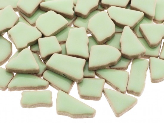 Keramiek mozaïek puzzelsteentjes - pepermunt groen