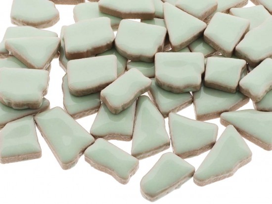 Keramiek mozaïek puzzelsteentjes - licht groen