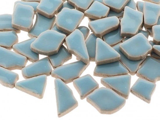 Kermiek mozaiek puzzelsteentjes- azure