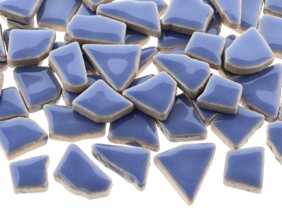 Keramiek puzzelsteentjes - fox glove blauw