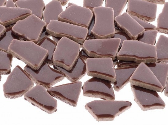 Keramiek puzzelsteentjes - donker bruin