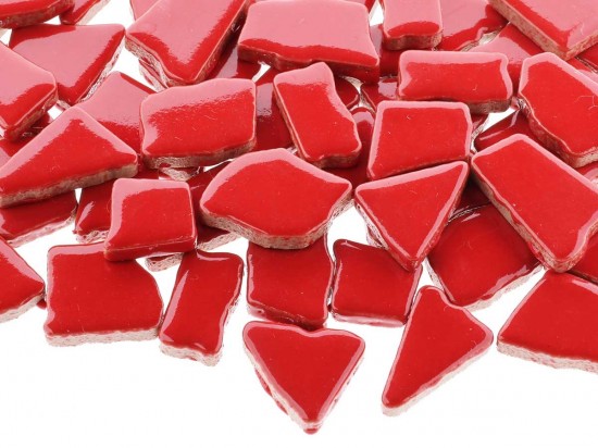 Keramiek puzzelsteentjes - rood