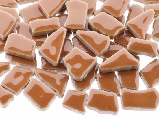 Keramiek puzzelsteentjes - bruin