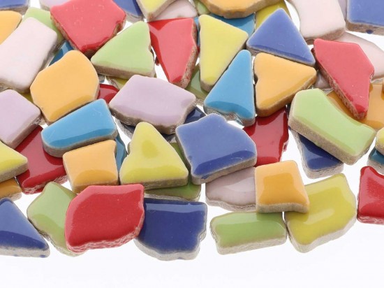 Kermiek mozaïek puzzelsteentjes- mix colorful