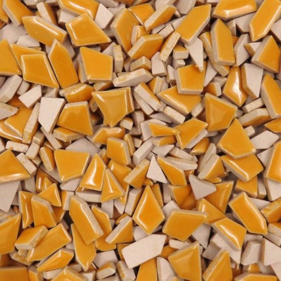 Mini keramiek mozaïek puzzelsteentjes - kerrie