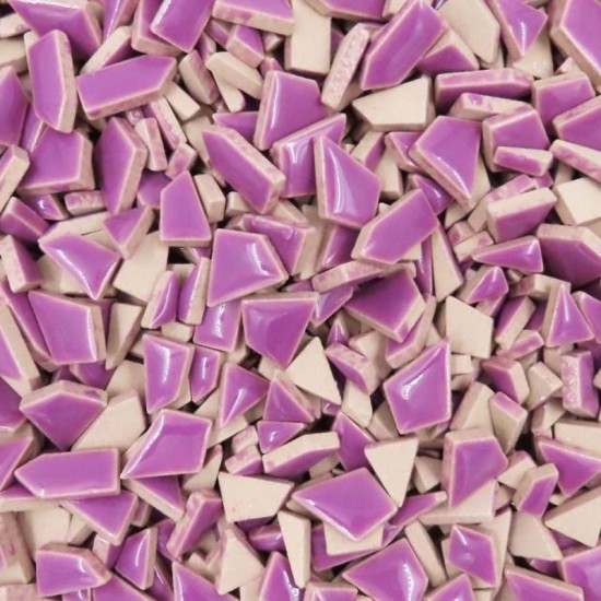 Mini keramiek mozaïek puzzelsteentjes - paars