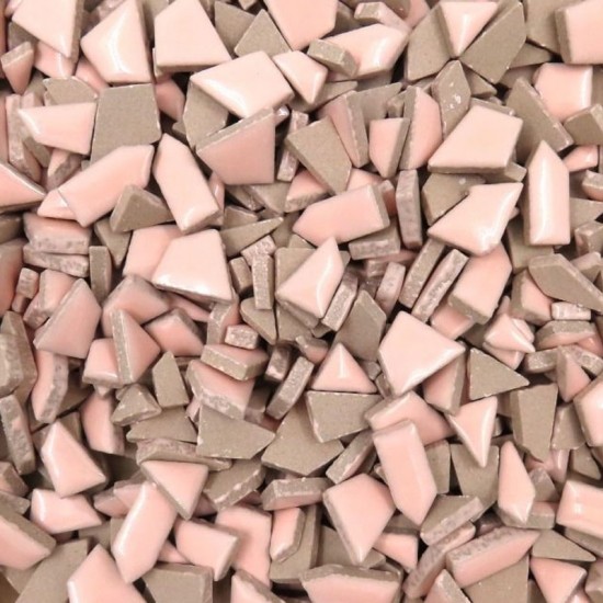 Mini keramiek mozaïek puzzelsteentjes - licht roze
