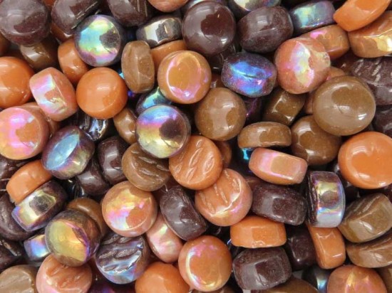 Round 12 mm   mix bruin