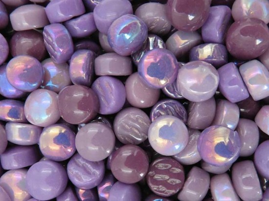 Round 12 mm   mix paars